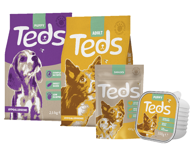 Teds: hondenvoeding op basis van insectenproteïne! Hypoallergeen en duurzaam